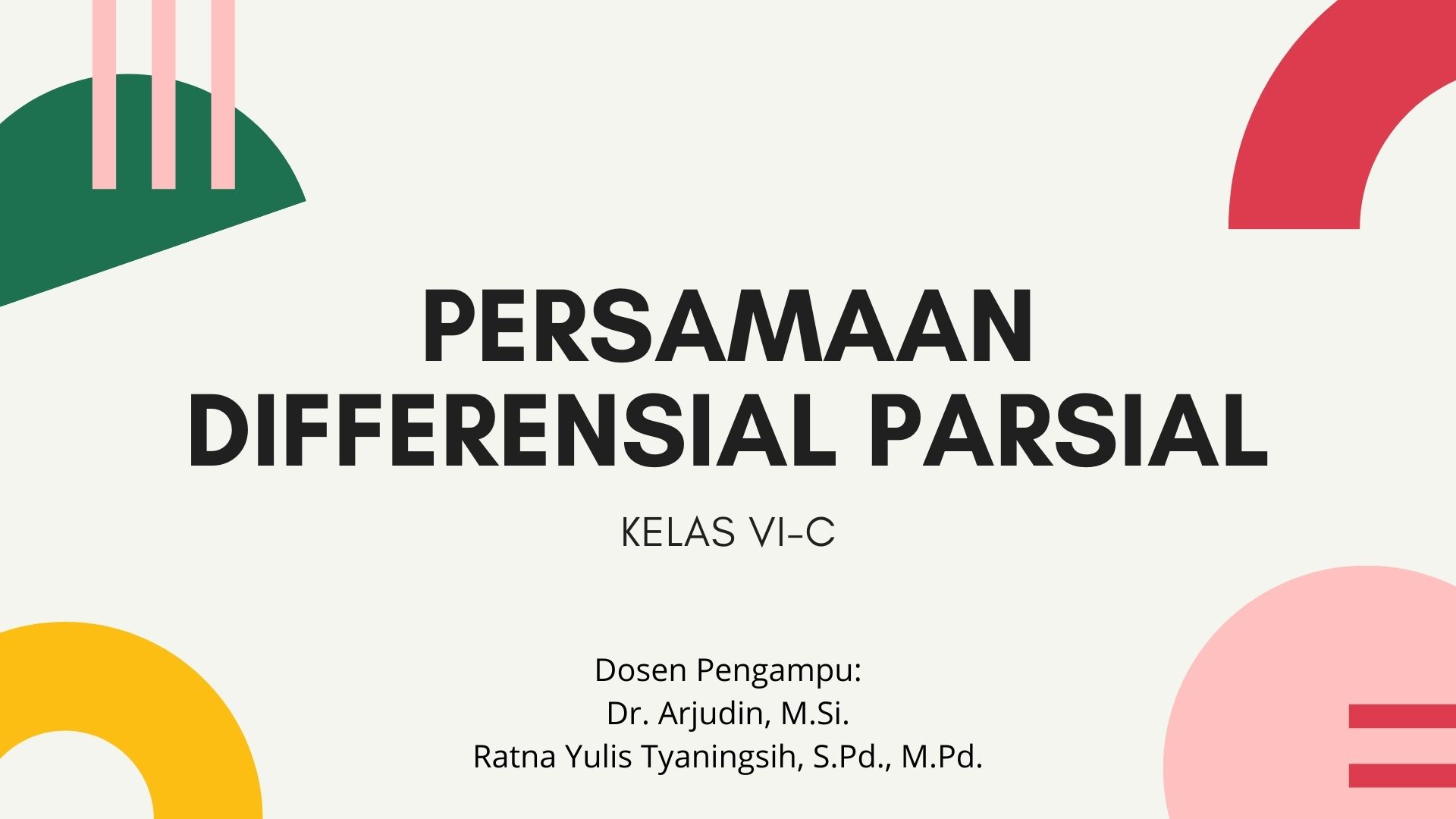 Persamaan Differensial Parsial_VIC_Genap 2020/2021