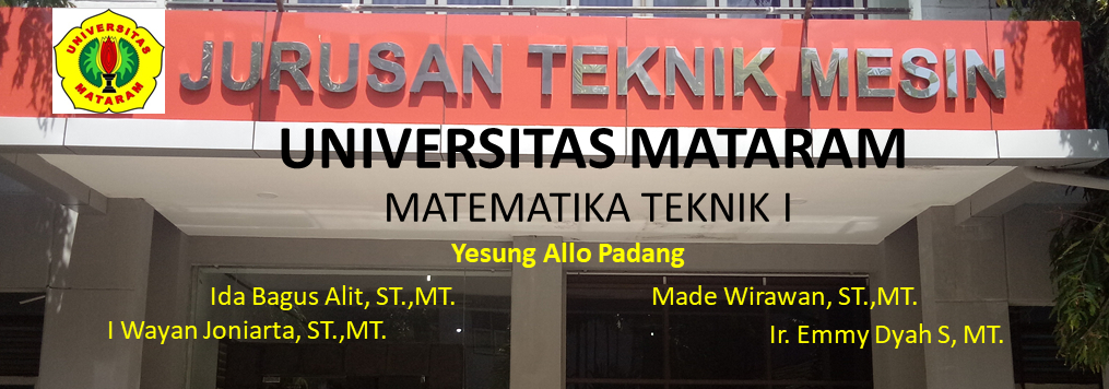 Matematika Teknik I - TEKNIK MESIN - GASAL 2024-2025